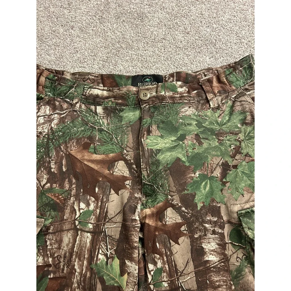 RedHead Cargo Shorts Mens M Camo Excellent Realtree Leaf Pattern Utility Outdoor